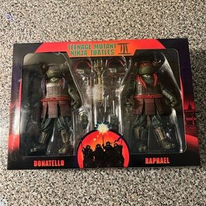 NEW NECA Teenage Mutant Ninja Turtles Movie 3 III Donatello Raphael 2 Pack TMNT
